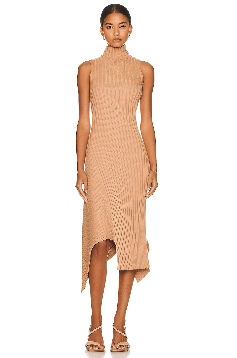 Image 1 of Stella McCartney Elevated Knit Dress in Light Camel