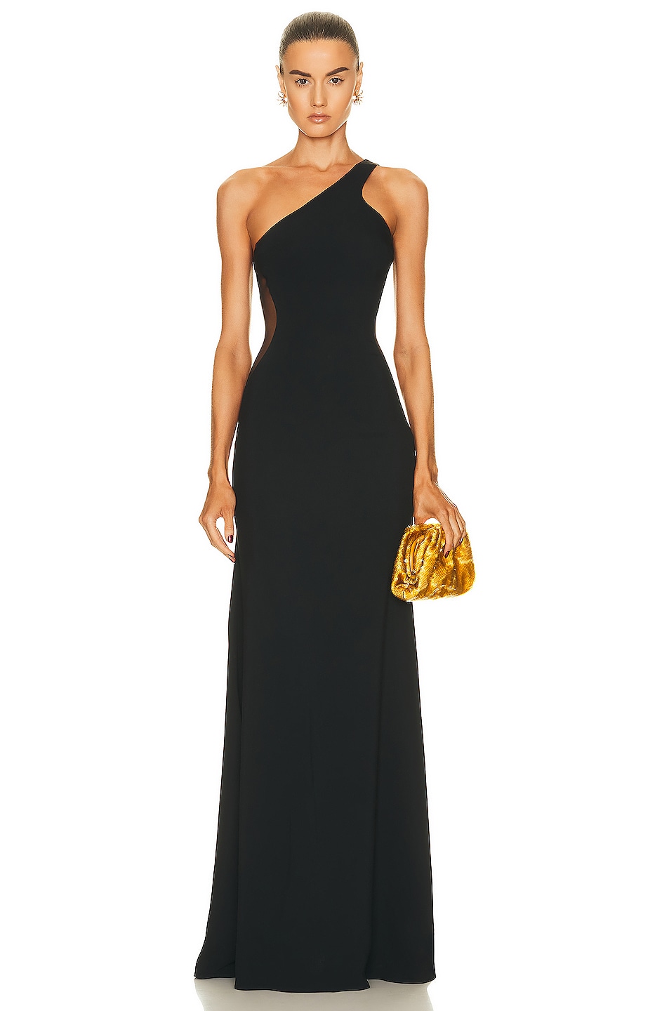 Image 1 of Stella McCartney One Shoulder Gown in Black