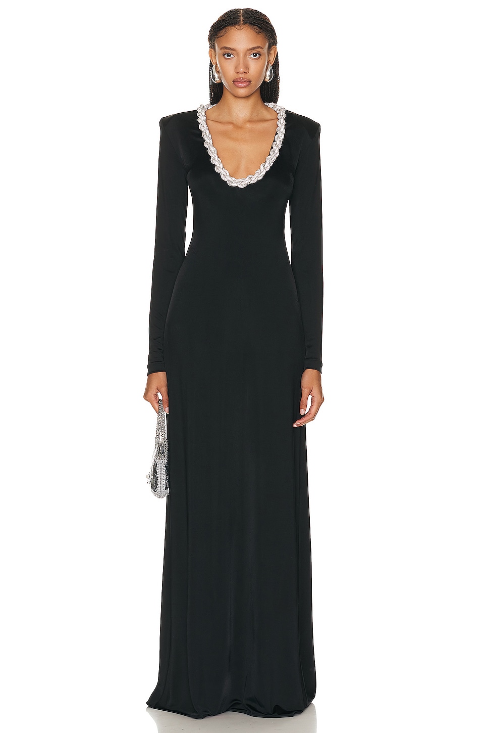 Image 1 of Stella McCartney Crystal Braided Dress in Black