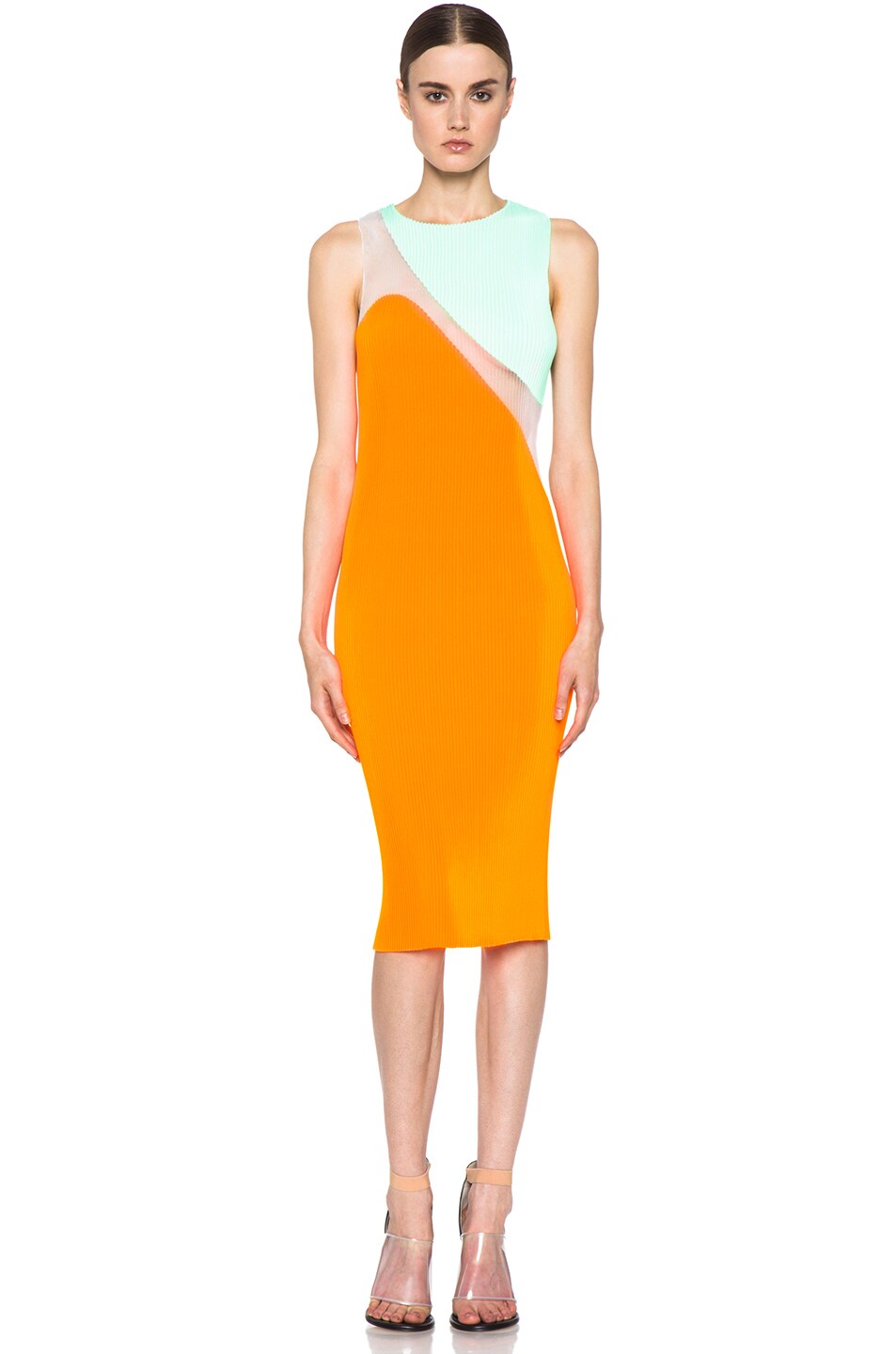 Image 1 of Stella McCartney Runway Poly Dress in Bright Orange