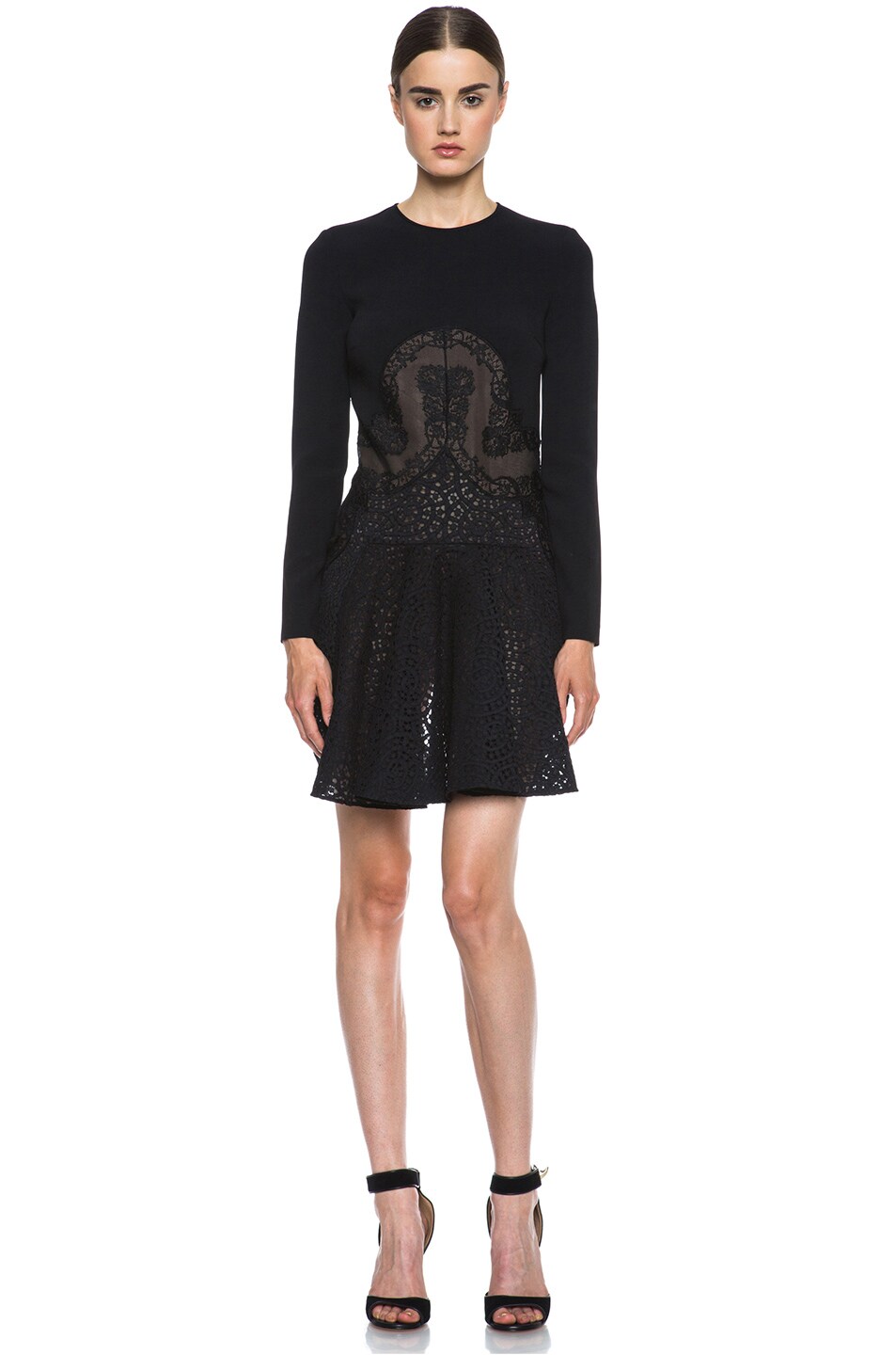Image 1 of Stella McCartney Ola Lace Knit Dress in Black