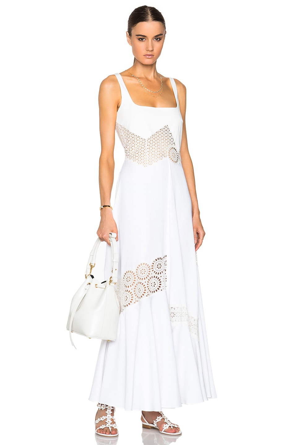 Image 1 of Stella McCartney Sacha Broderie Anglaise Dress in Ivory