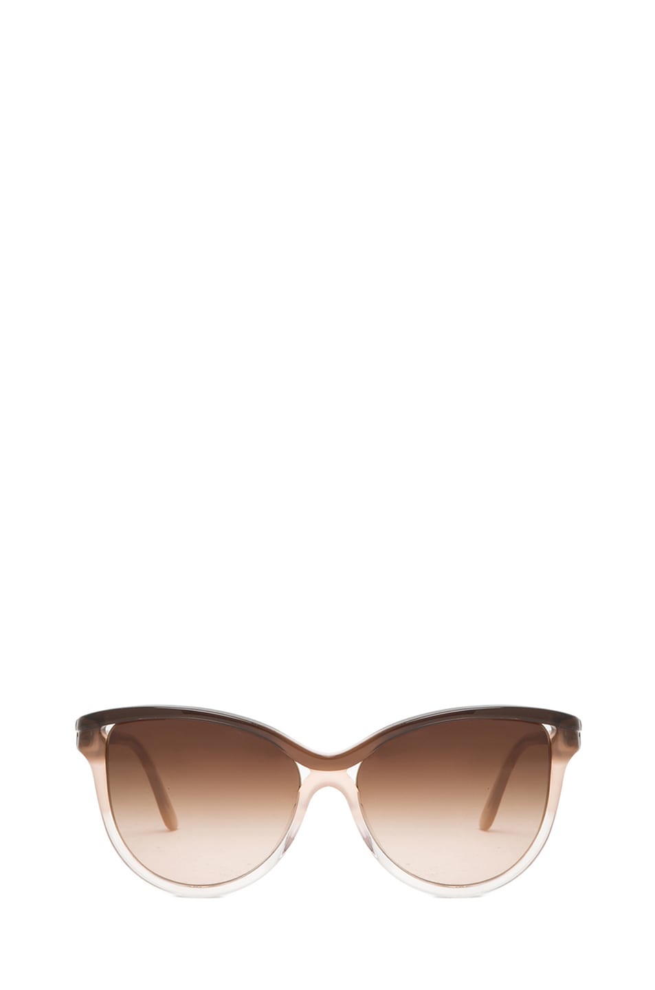 Image 1 of Stella McCartney Rounded Cat Eye Sunglasses in Brown Fade