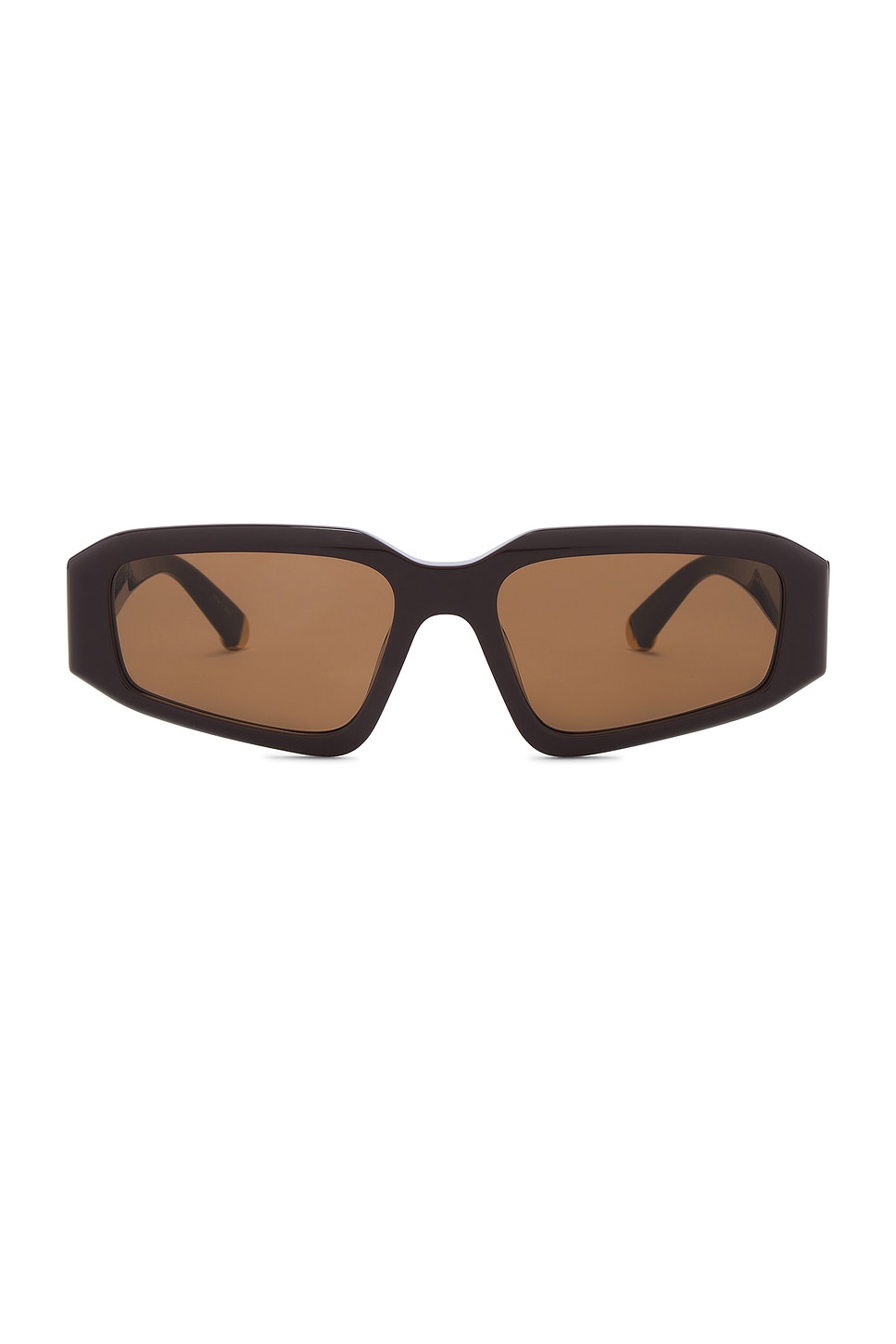 Rectangular Sunglasses in Brown