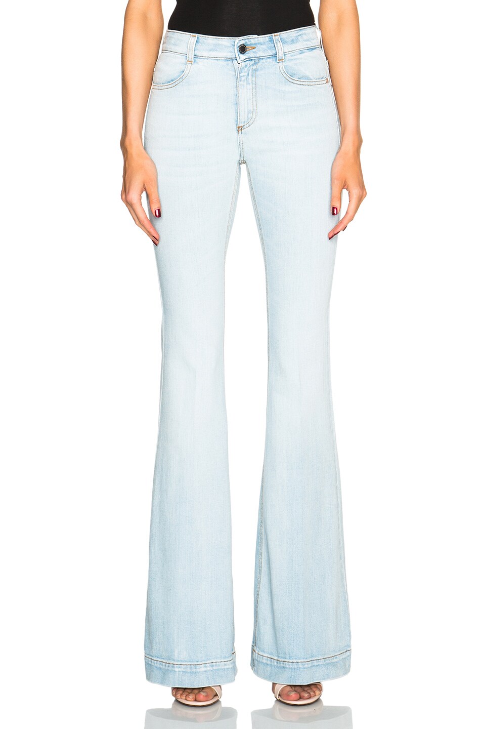 Image 1 of Stella McCartney 70s Flare Jeans in Sun Faded Blue