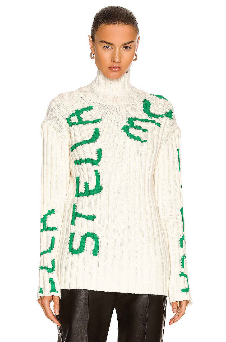 Image 1 of Stella McCartney Ed Curtis Logo Cable Sweater in Natural
