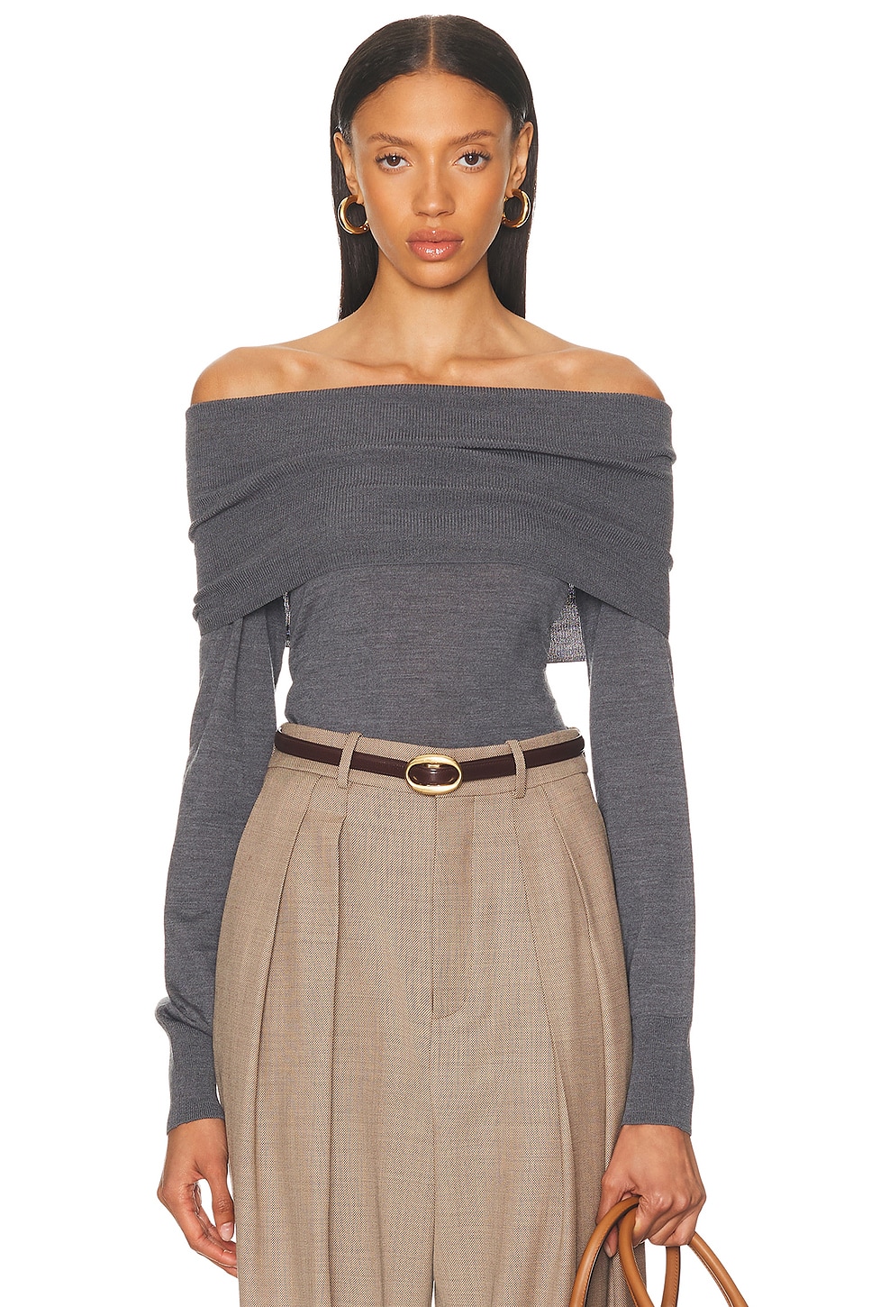 Shop Stella Mccartney Wool Off The Shoulder Jumper