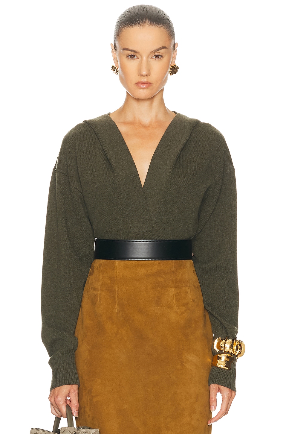 Stella Mccartney Cosy Knit Hoodie In Brown