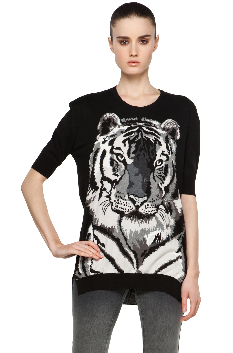 Image 1 of Stella McCartney Tiger Sweater in Black