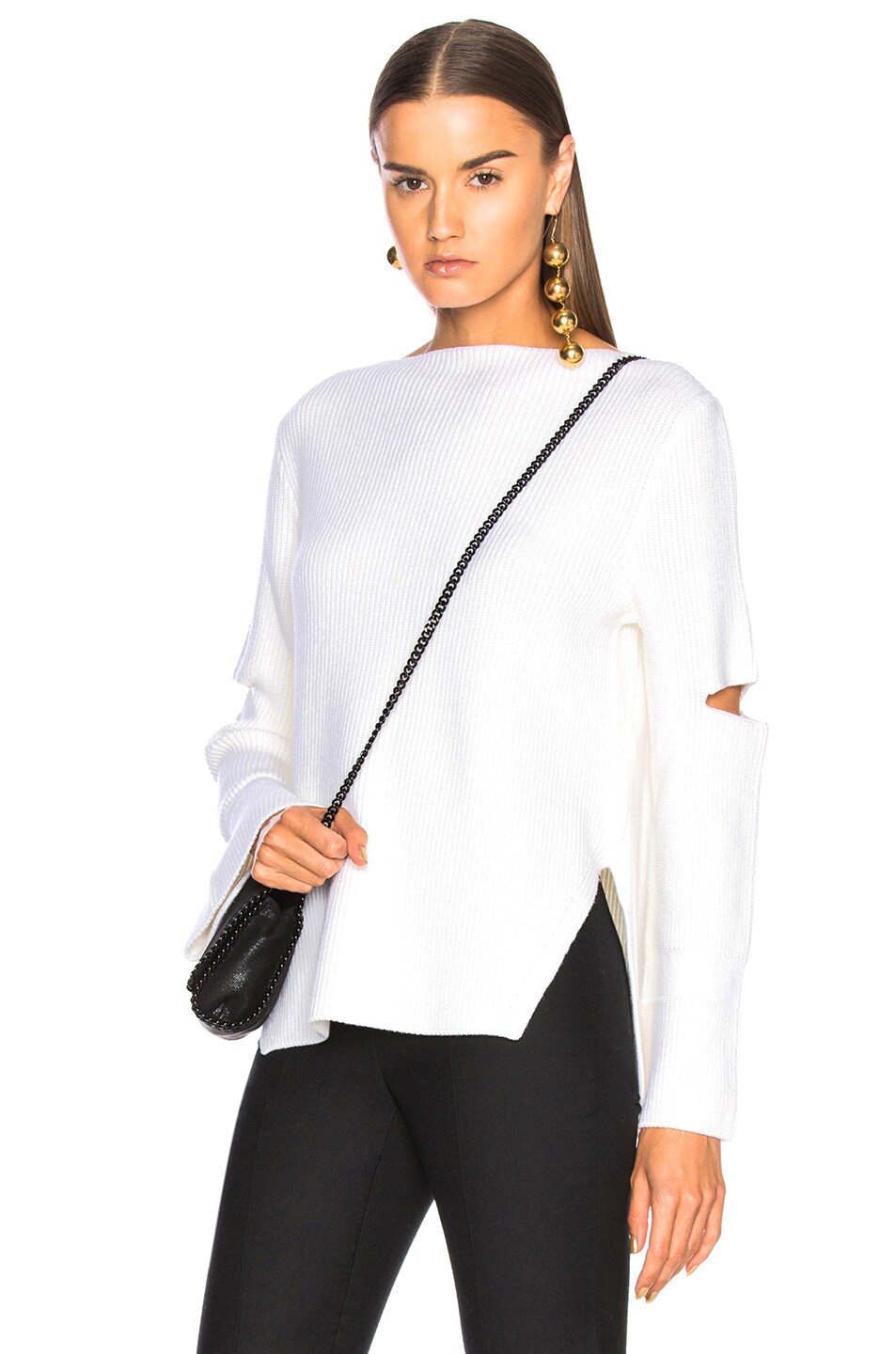 Image 1 of Stella McCartney Boat Neck Sweater in Natural