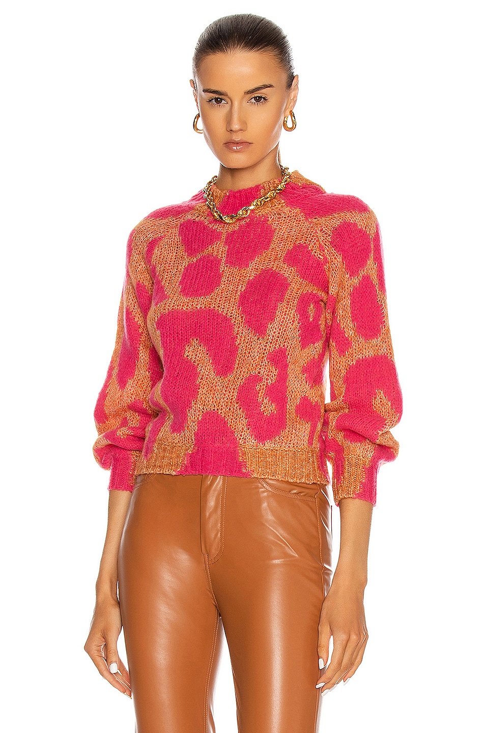 Image 1 of Stella McCartney Big Leopard Sweater in Amber