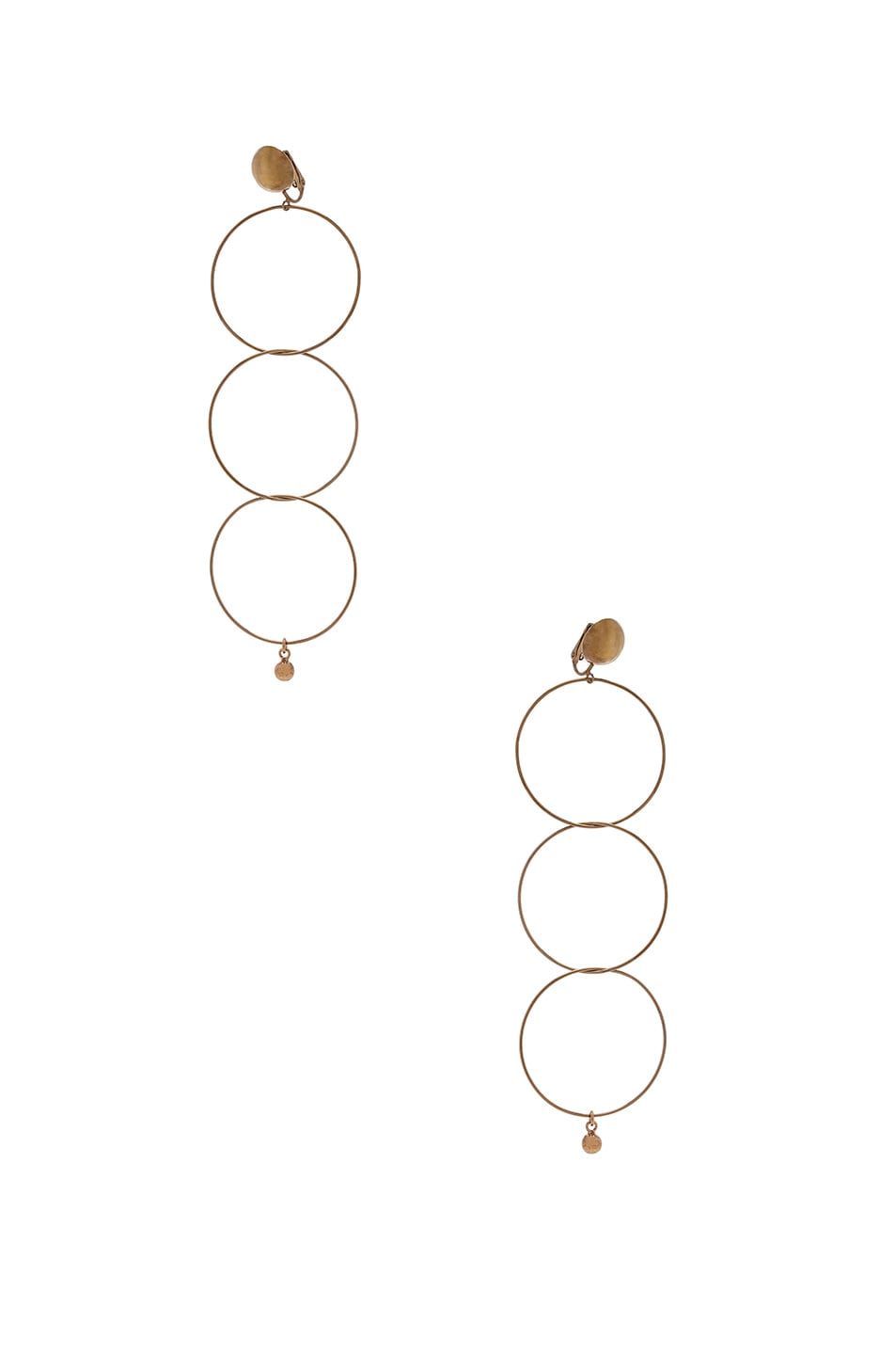 Image 1 of Stella McCartney Brass Drop Earrings in Old Rose Gold