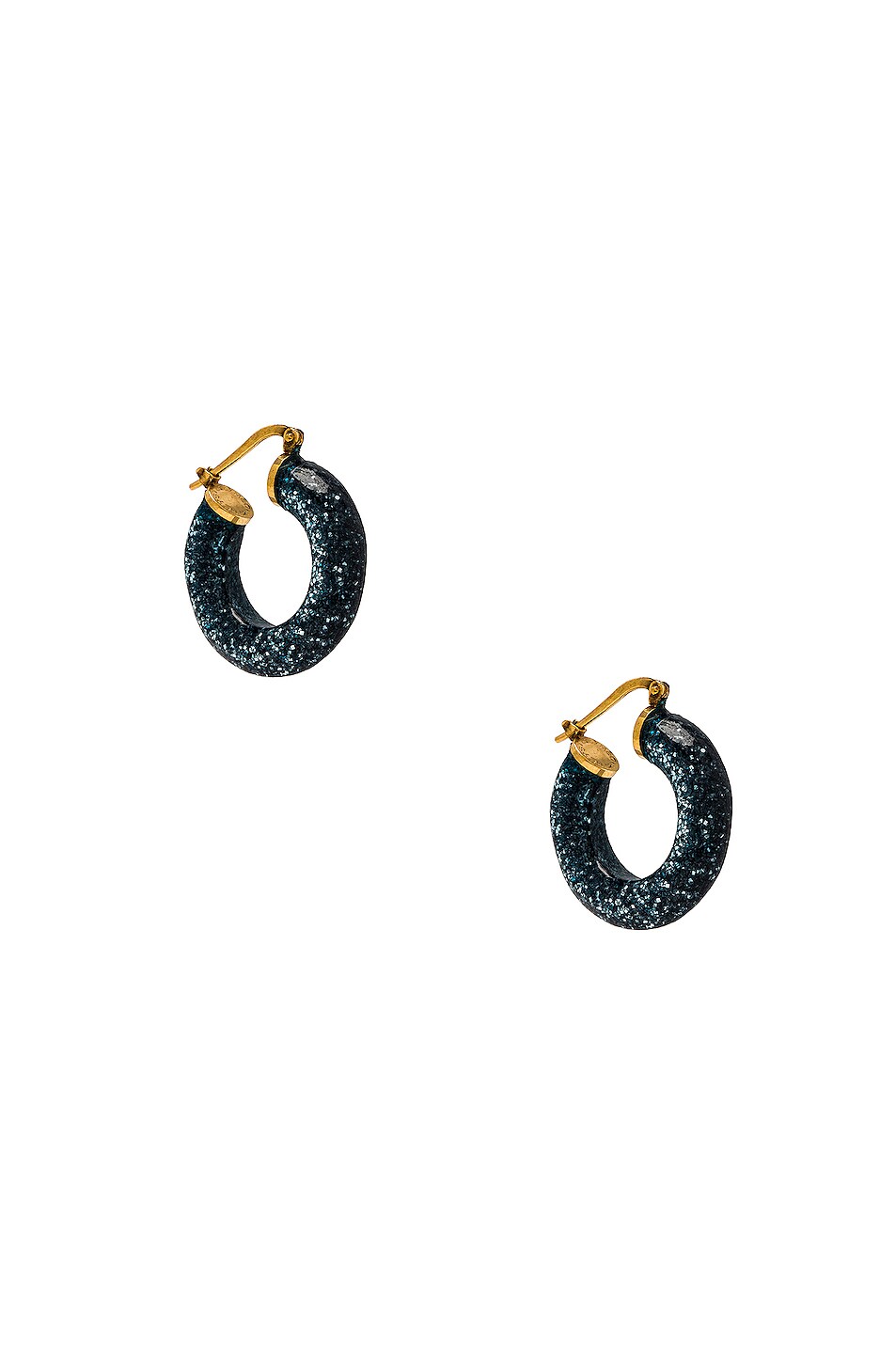 Image 1 of Stella McCartney Plexy Glitter Earrings in Blue Grey