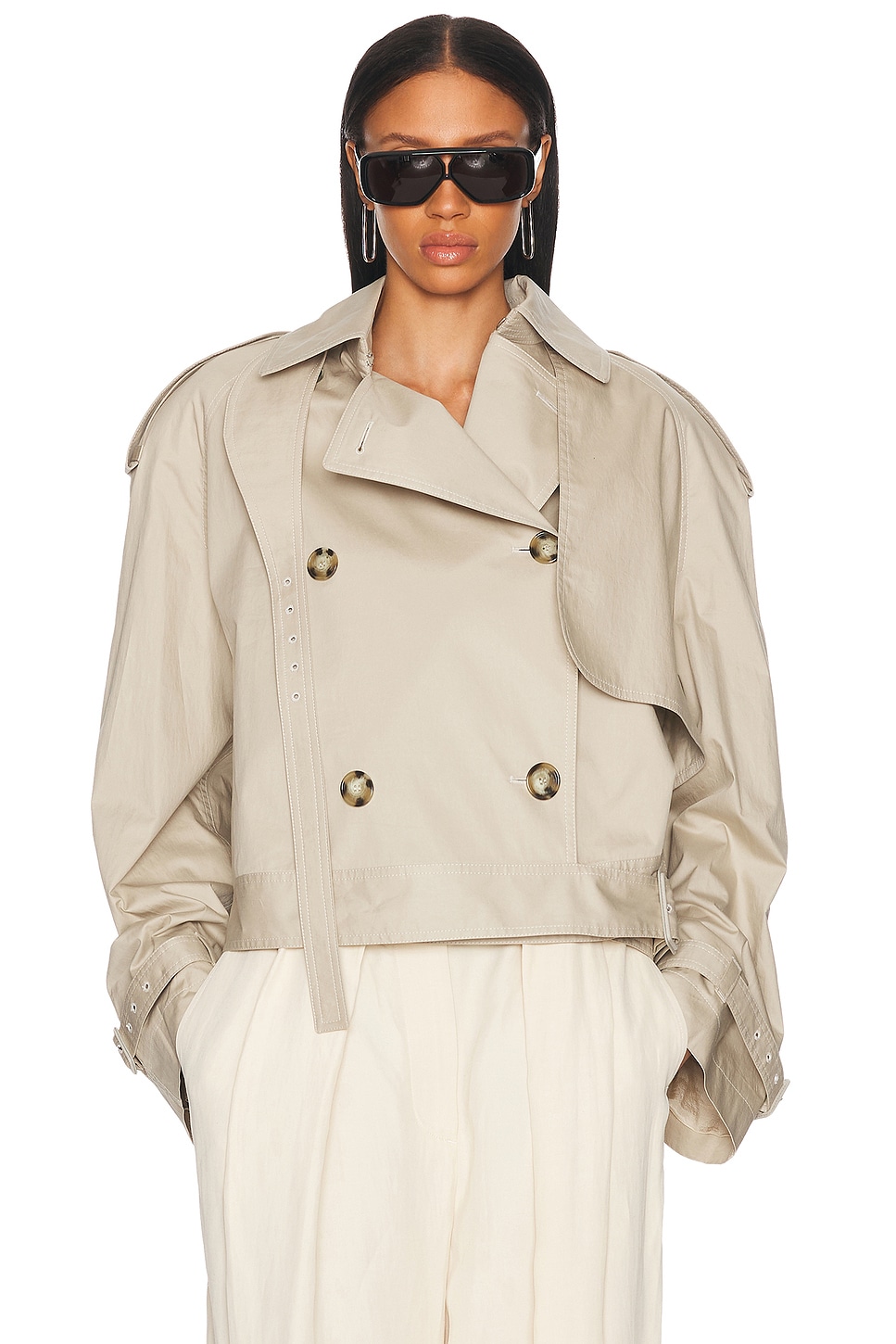 Stella McCartney Light Cotton Short Trench Coat