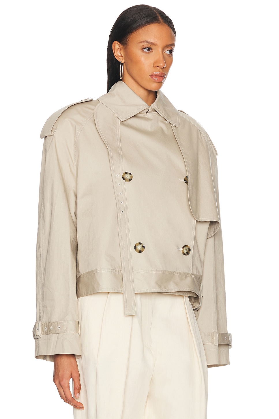 Stella Mccartney Light Cotton Short Trench Coat