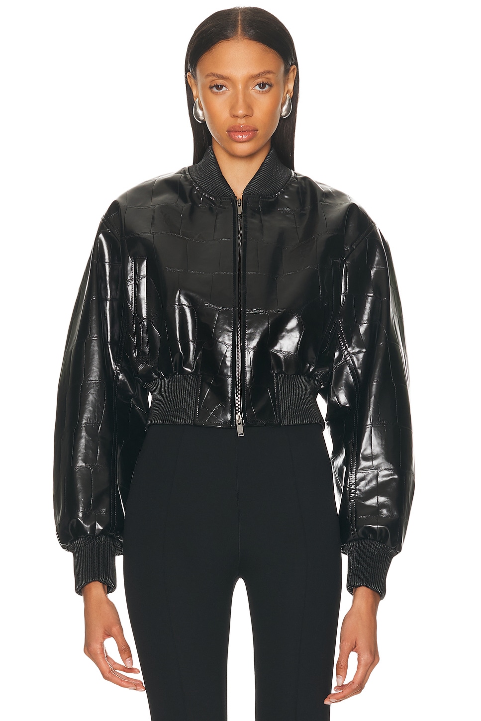 Croco Bomber in Black