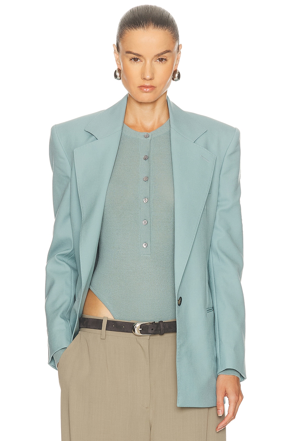 Stella Mccartney Canvas Tailoring Jacket In Blue