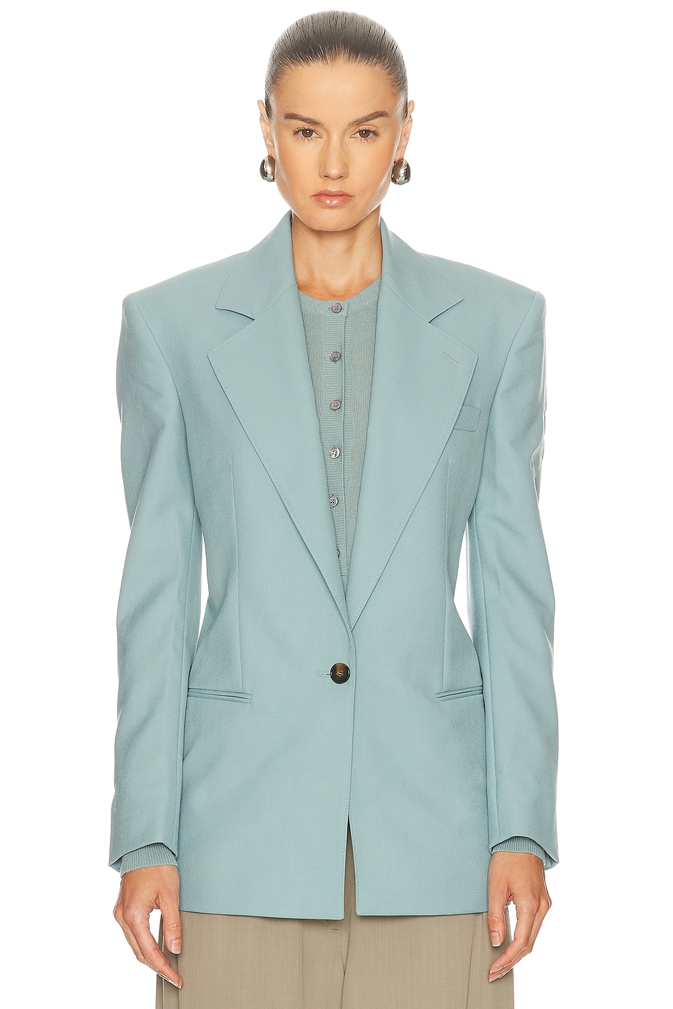 Stella Mccartney Canvas Tailoring Jacket In Blue