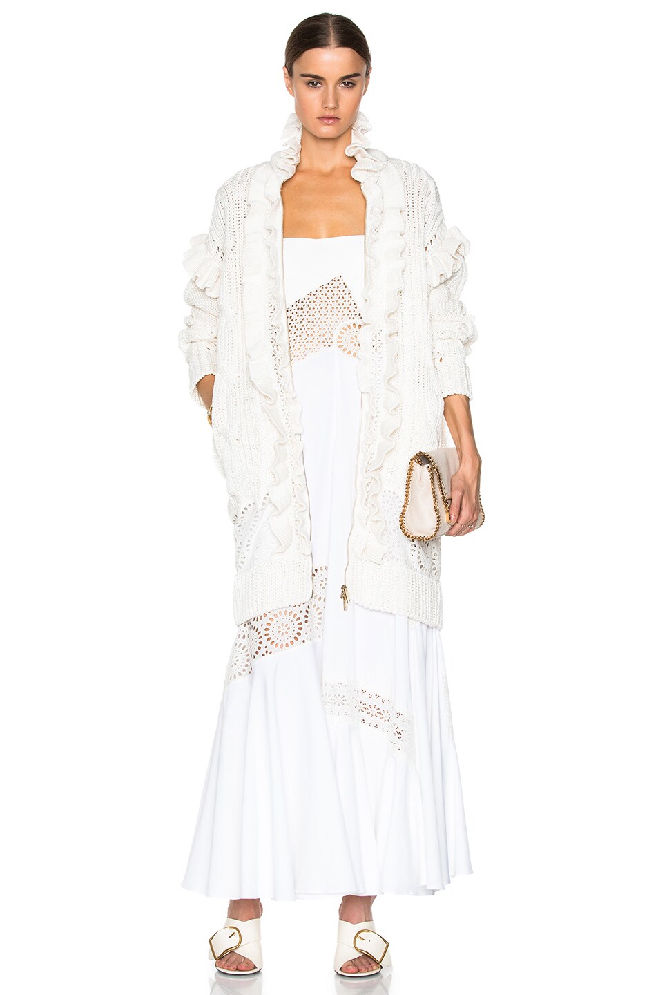 Image 1 of Stella McCartney Broderie Anglaise Bomber Jacket in Ivory