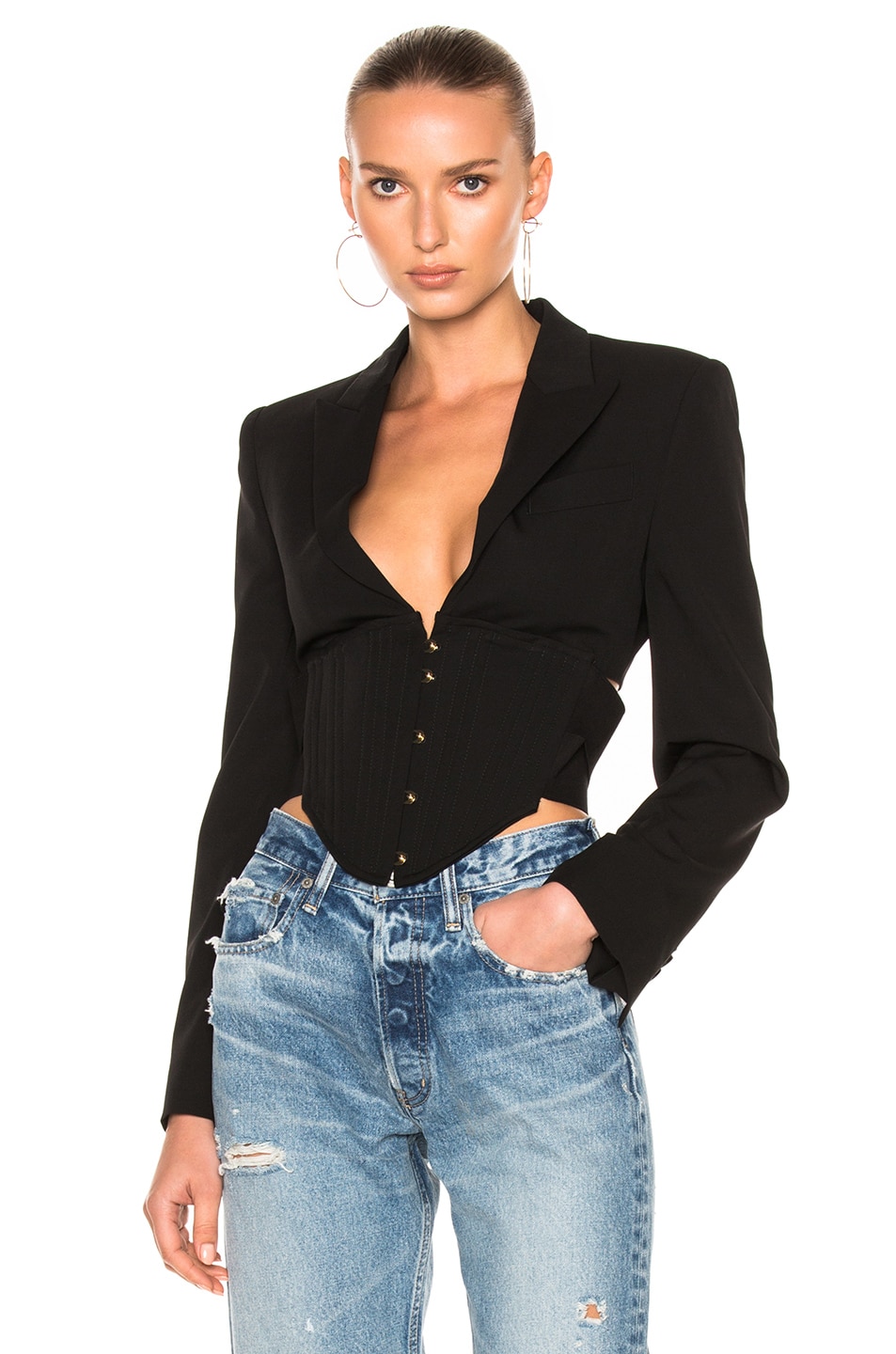 Image 1 of Stella McCartney Corset Blazer Jacket in Black