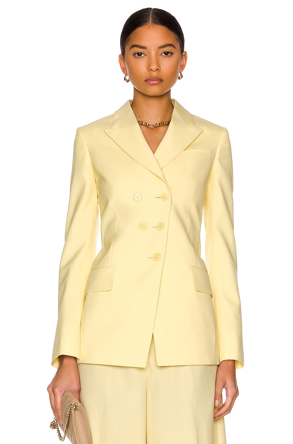 Image 1 of Stella McCartney Tailored Jacket in Sherbet Yellow