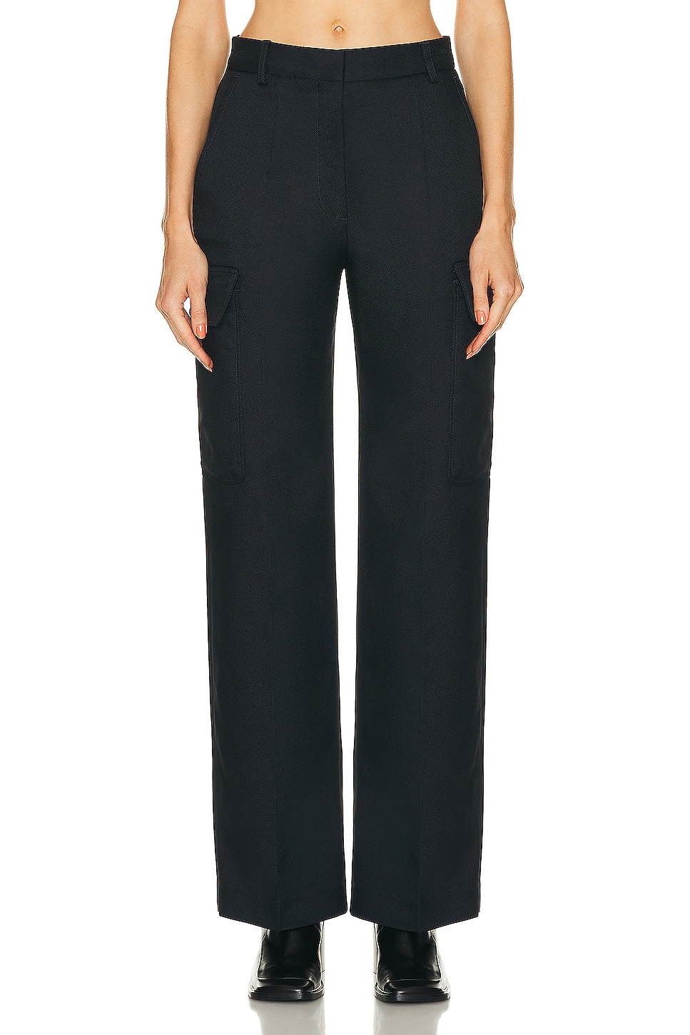 Image 1 of Stella McCartney Tailored Straight Cargo Trouser in Ink