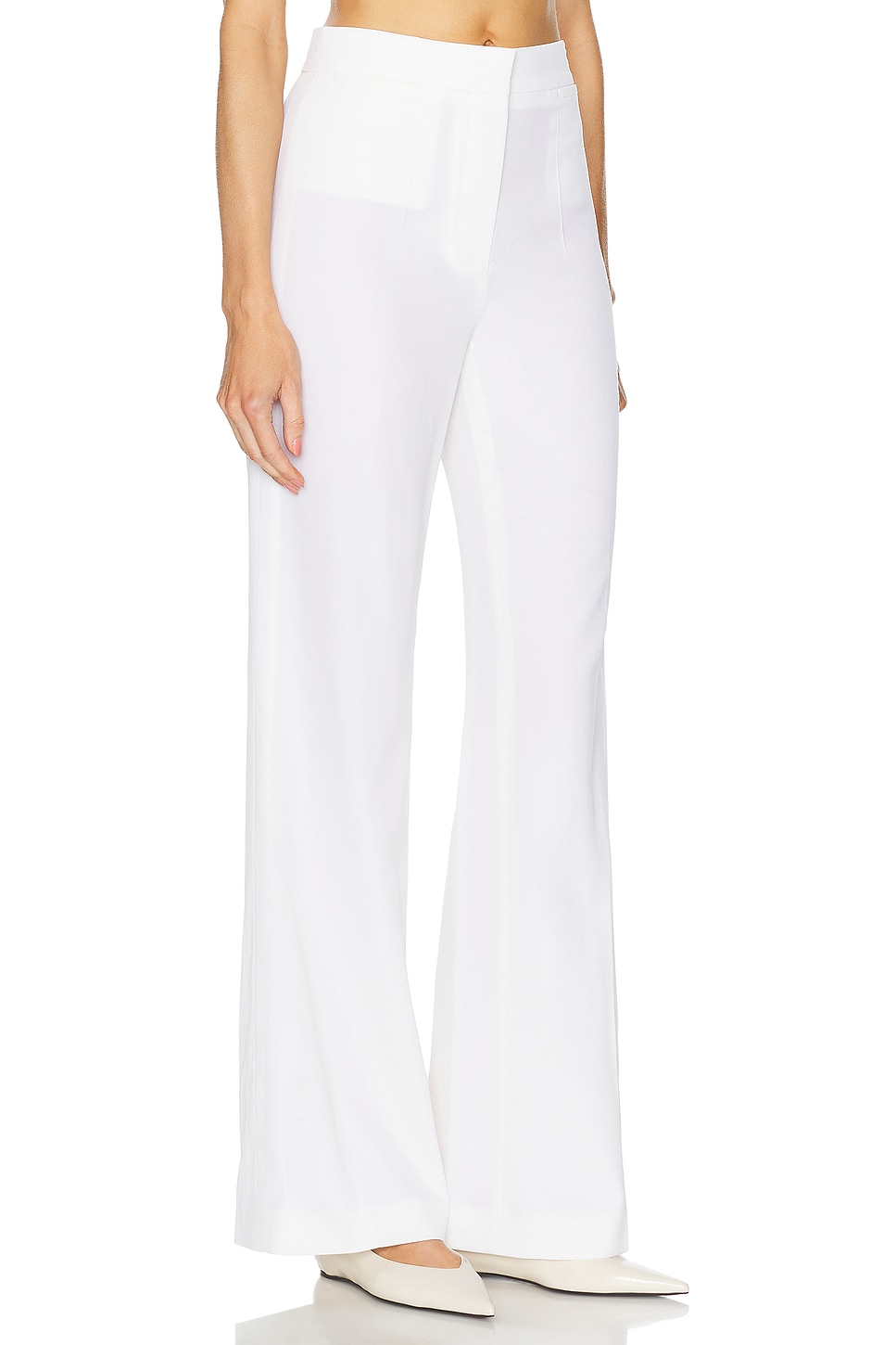 Shop Stella Mccartney Iconic Flared Trouser In Cream