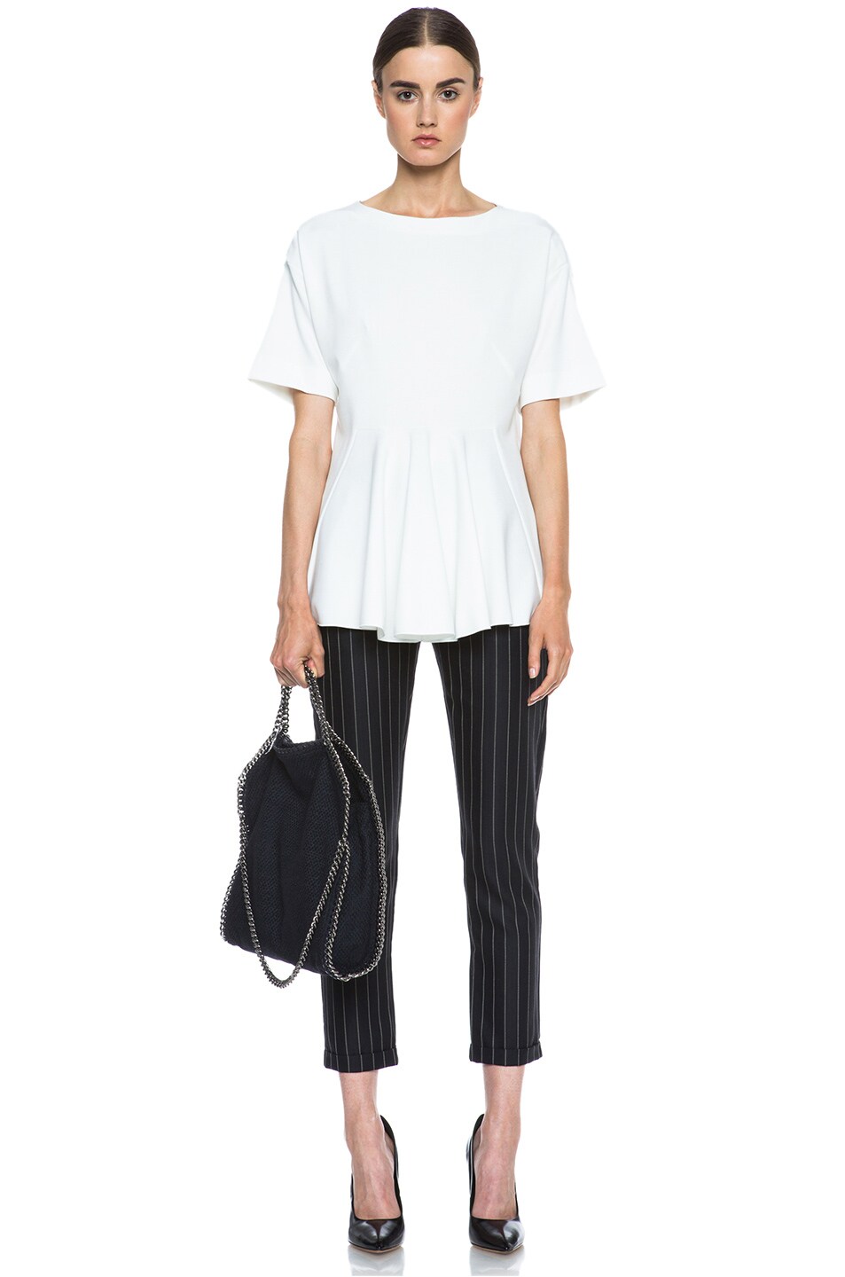 pinstripe drawstring pants