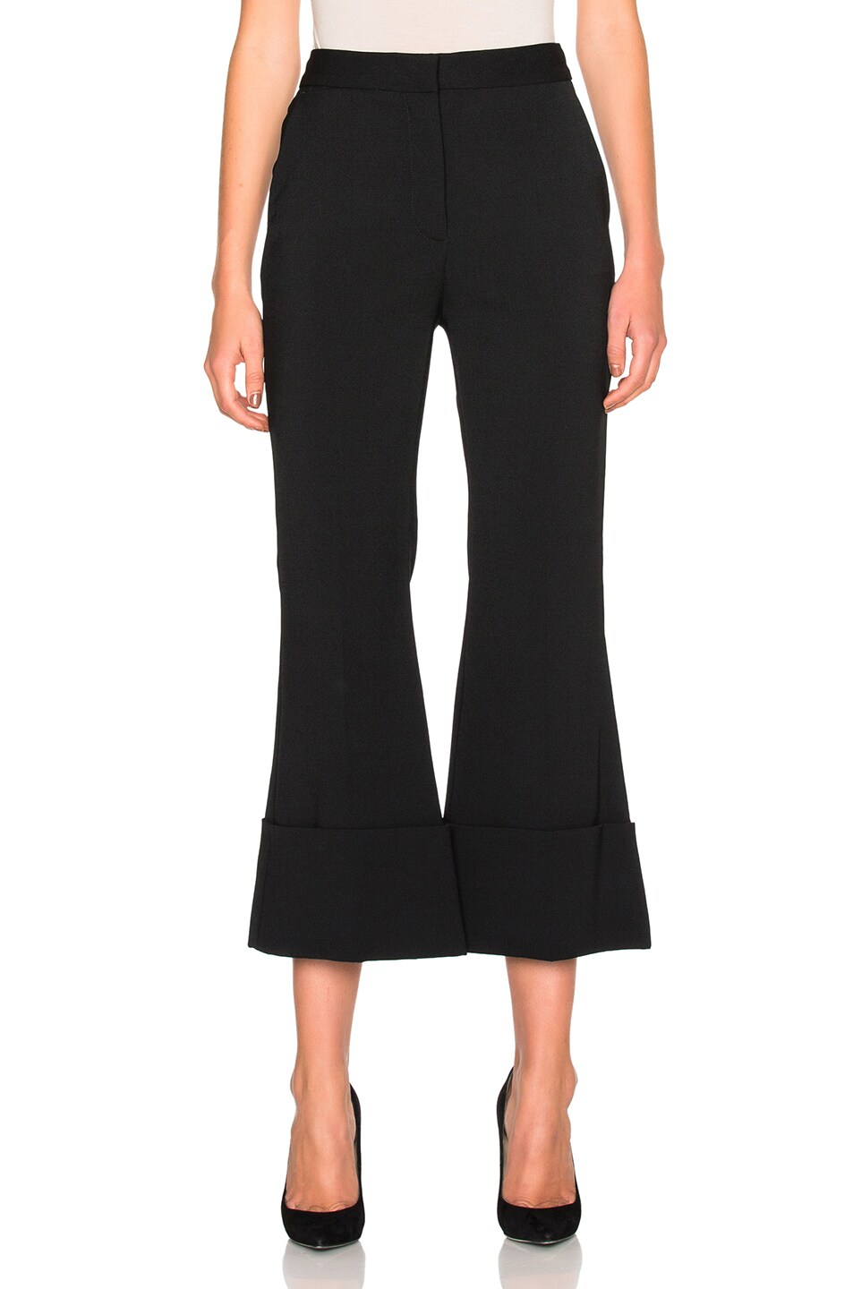 Image 1 of Stella McCartney Cropped Trousers in Black