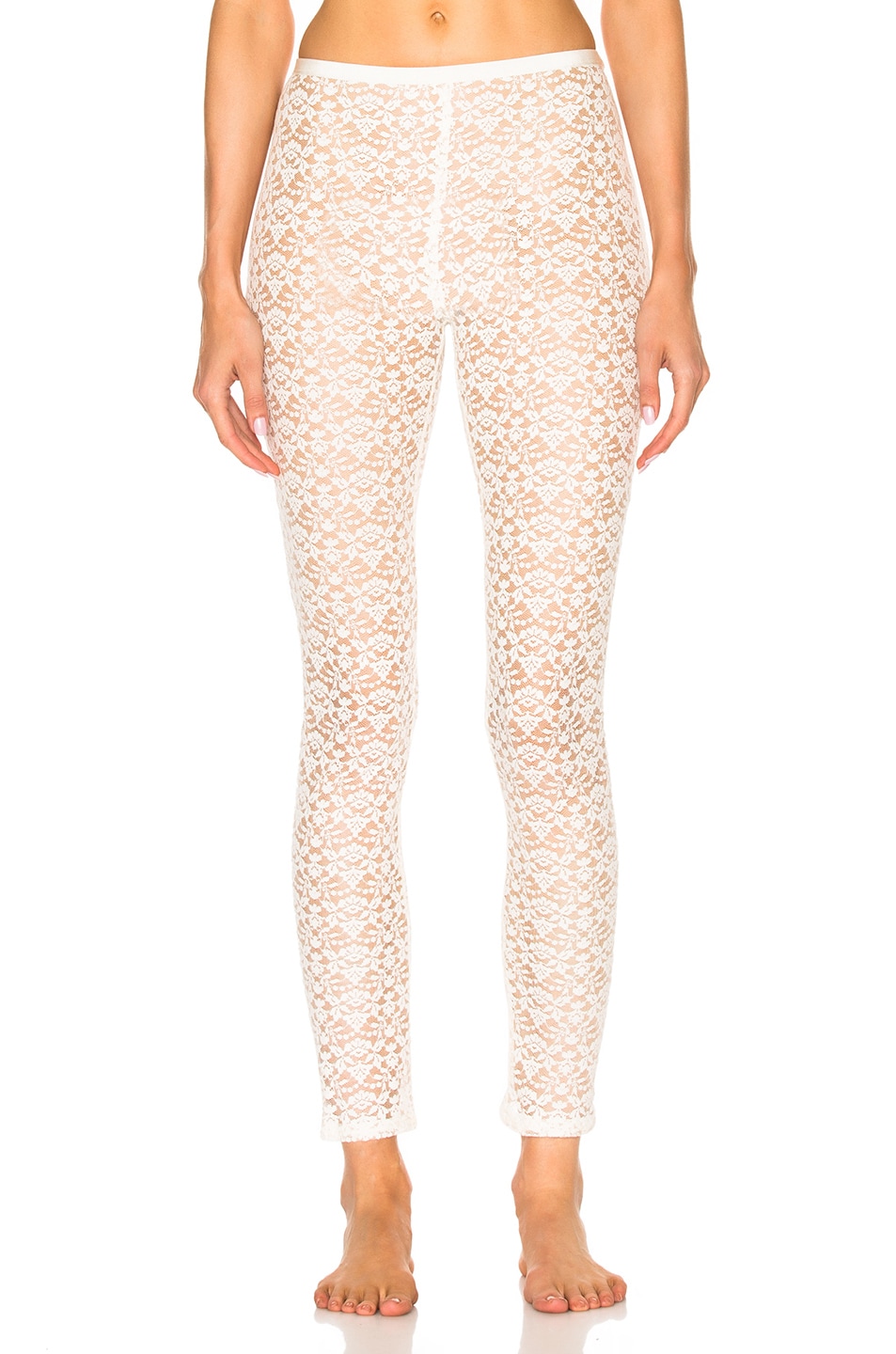 Image 1 of Stella McCartney Cotton Lace Leggings in Natural