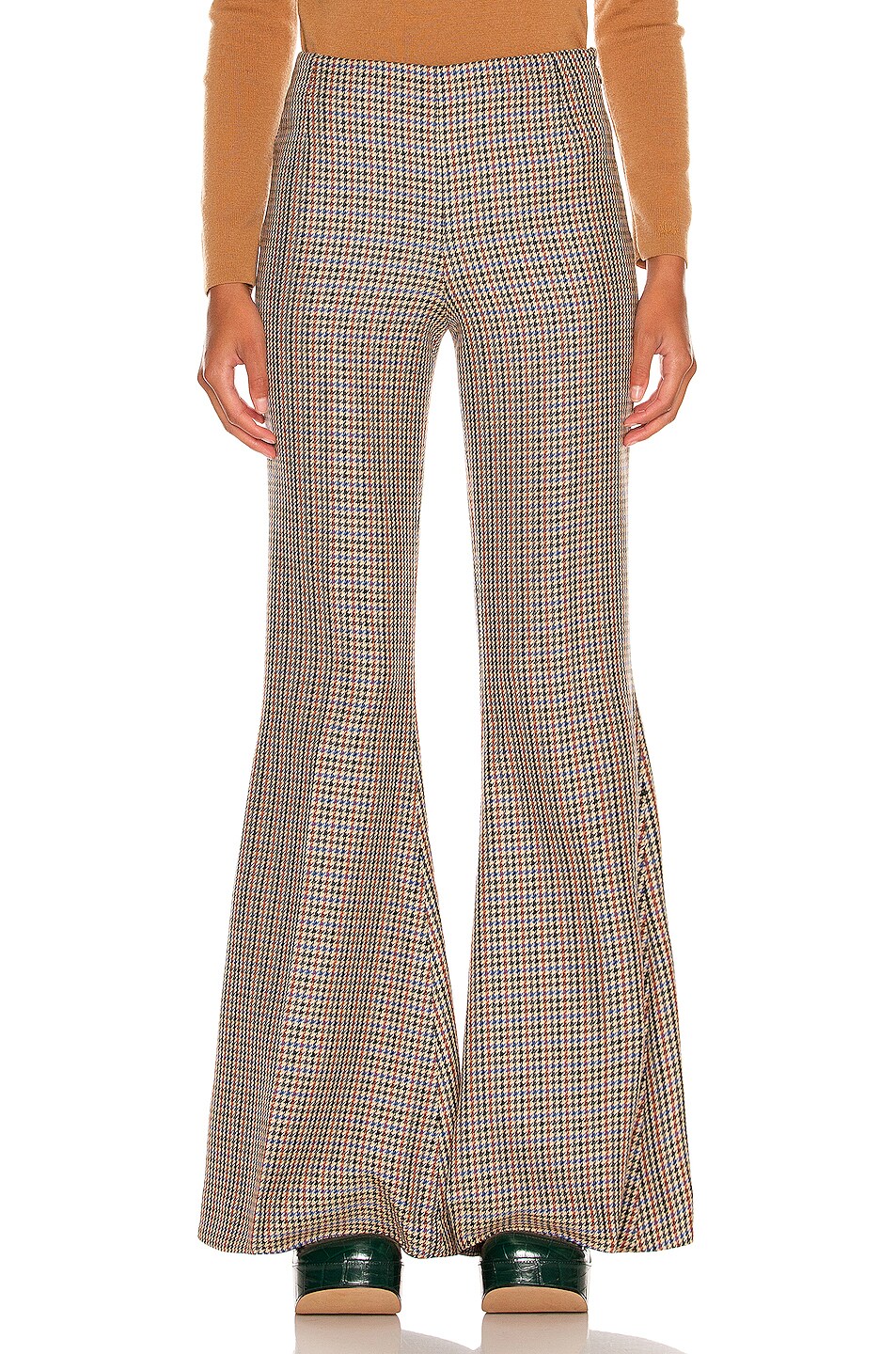 Image 1 of Stella McCartney Mona Trouser in Beige & Rust
