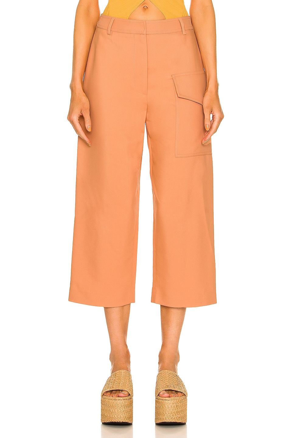 Image 1 of Stella McCartney Twill Tailored Trousers in Apricot