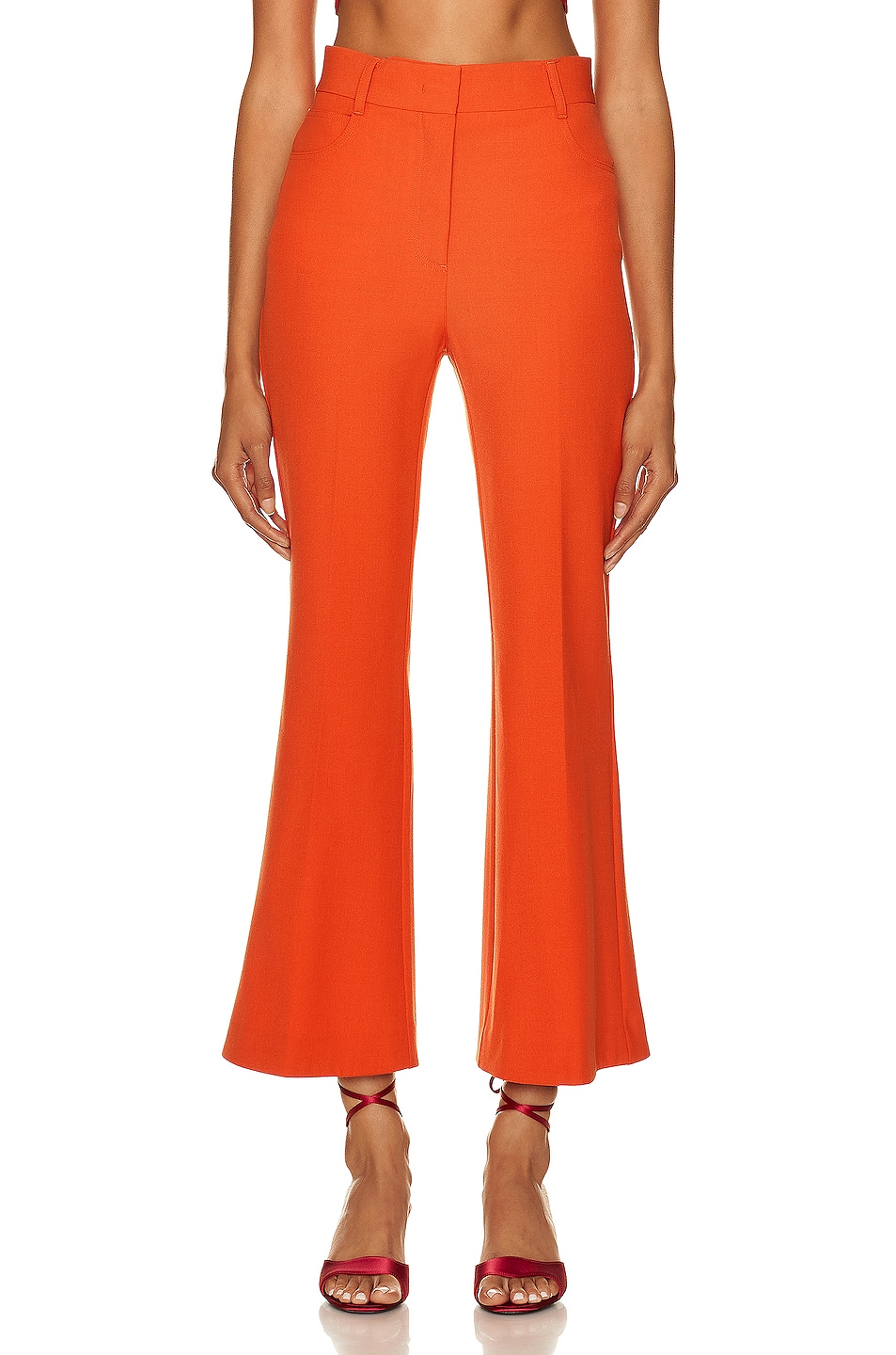 Image 1 of Stella McCartney Twill Tailored Pants in Tangerine