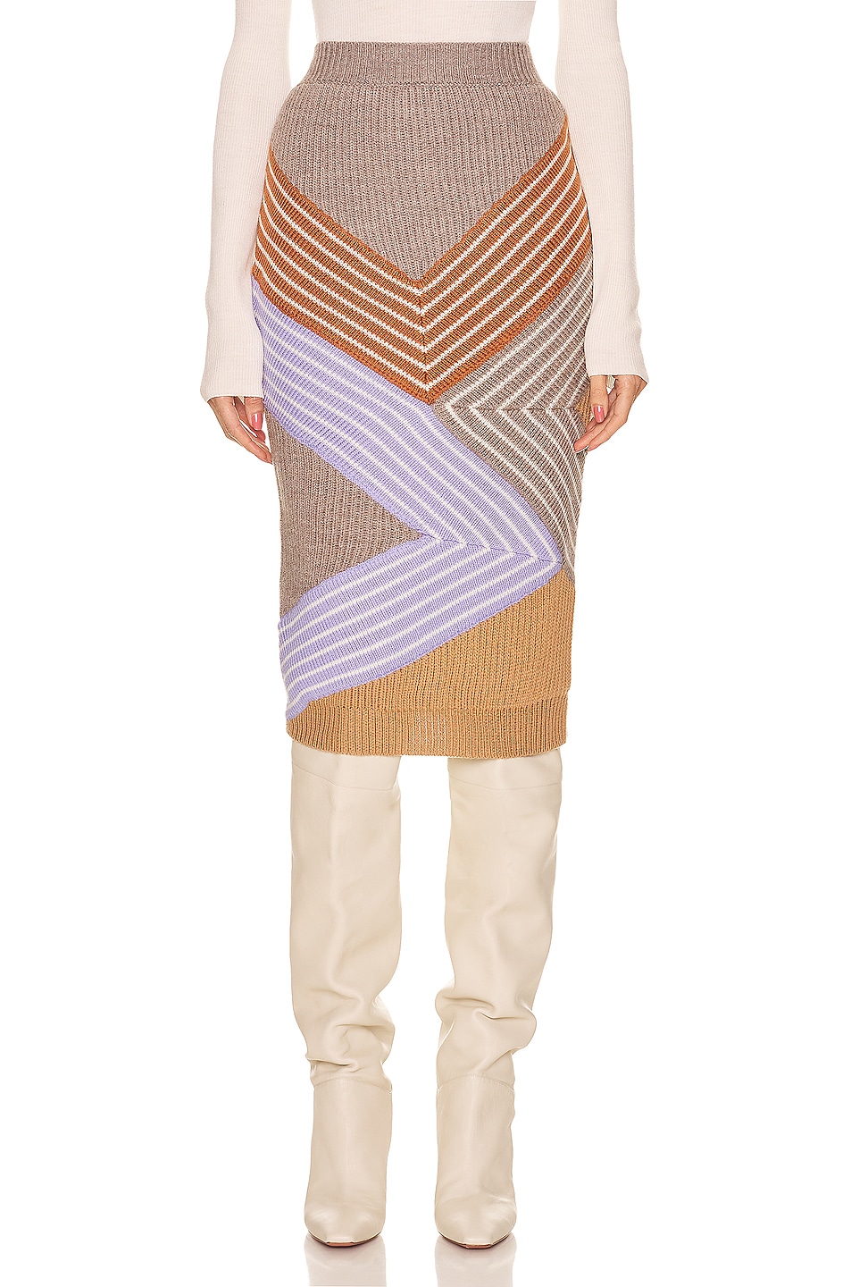 Image 1 of Stella McCartney Stella by Stella 3D Stripes Skirt in Multicolor