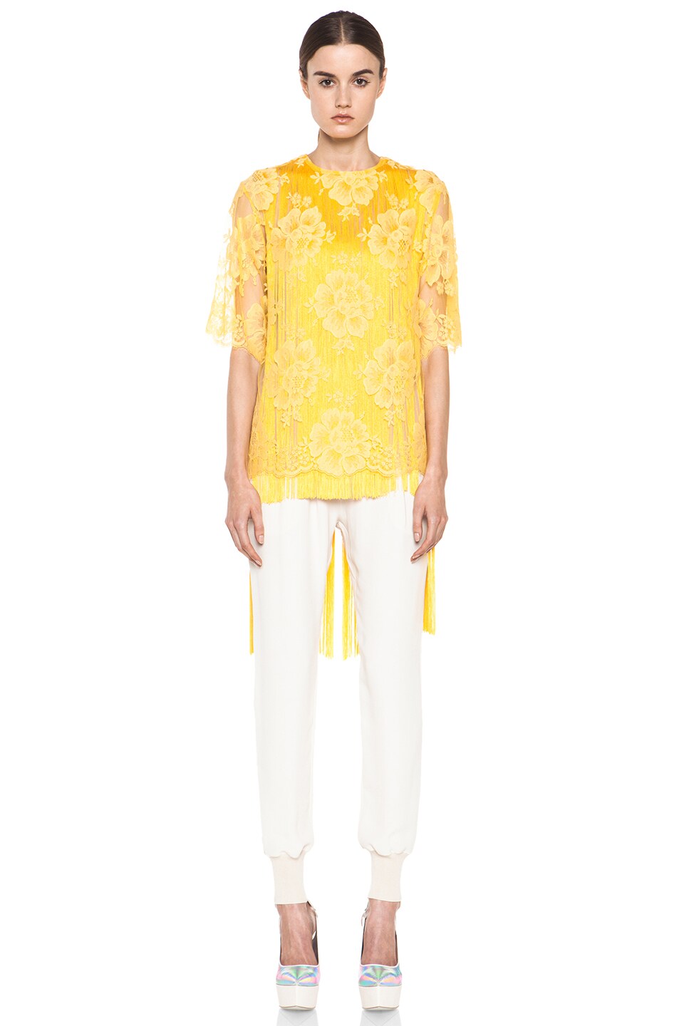 Image 1 of Stella McCartney Lace Top in Citrus