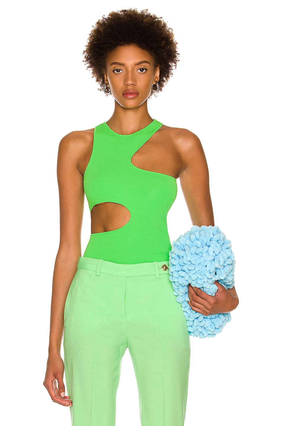 Image 1 of Stella McCartney Compact Knit Top in Green Fluorescent