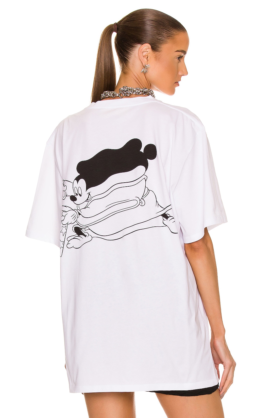 Image 1 of Stella McCartney Fantasia Disney Print Jersey T-Shirt in Pure White