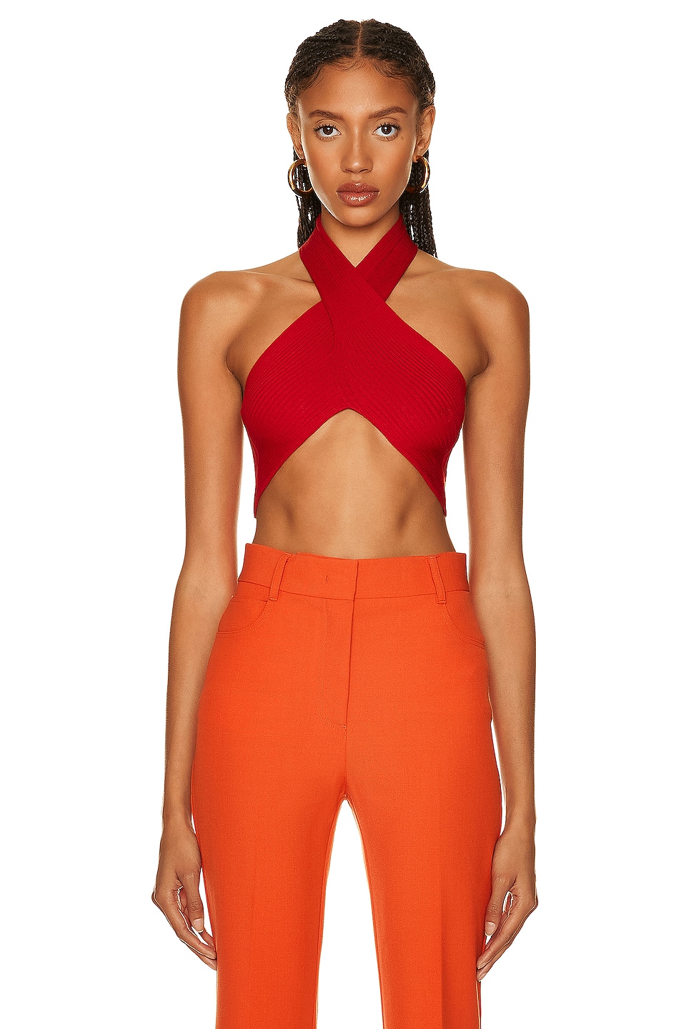 Image 1 of Stella McCartney Sensual Stretch Wrapped Top in Rust