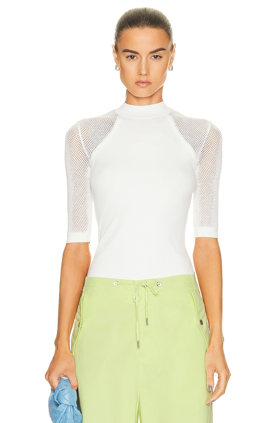 Image 1 of Stella McCartney Mesh Knit Top in Pure White