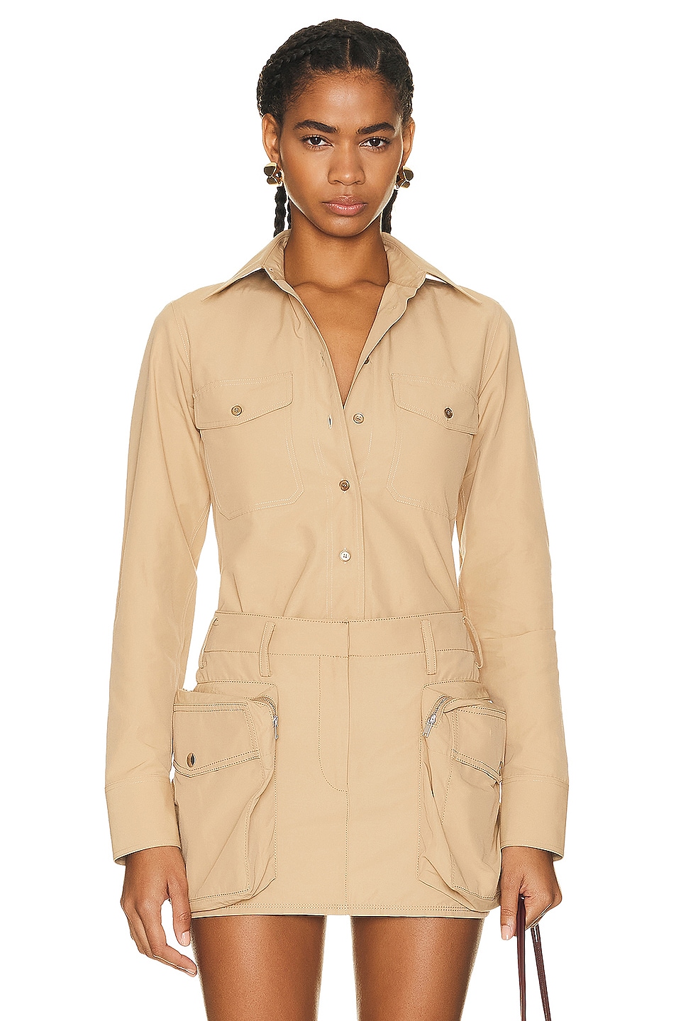 Image 1 of Stella McCartney Button Down Shirt in Sand