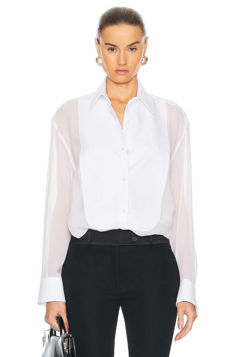 Image 1 of Stella McCartney Tuxedo Shirt in White
