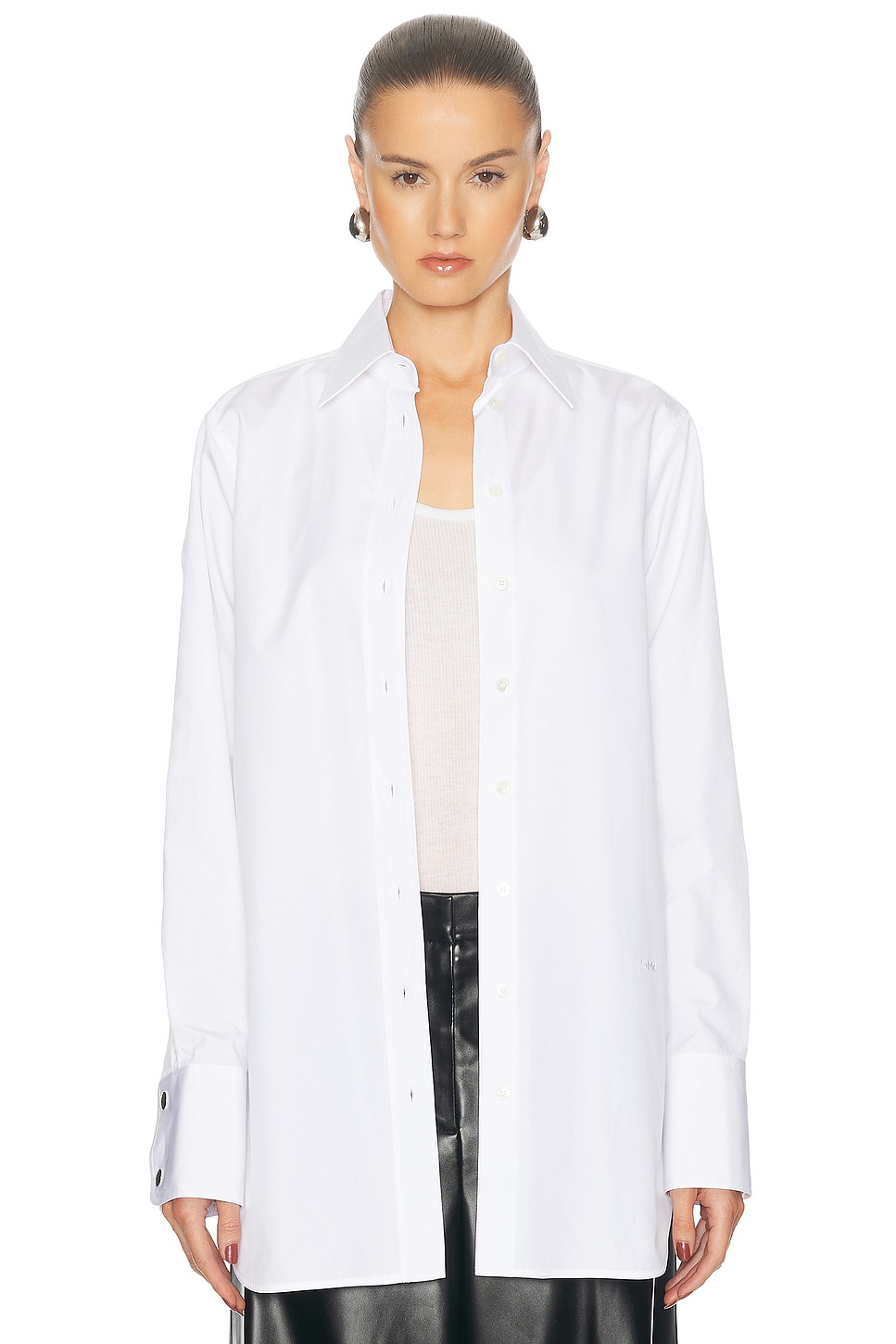 Shop Stella Mccartney Button Down Shirt In Pure White