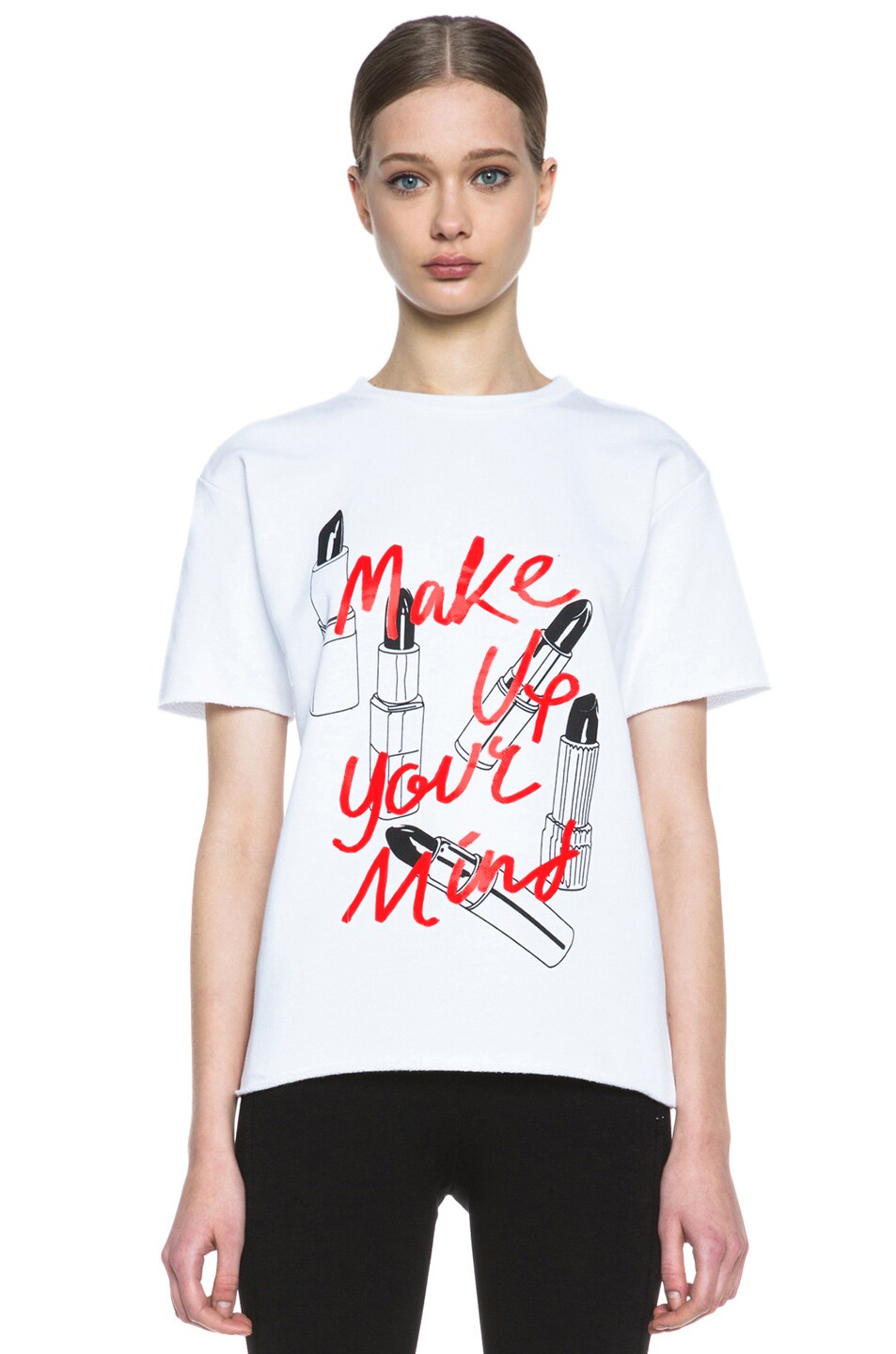 Image 1 of Stella McCartney Makeup Cotton Tee in Pure White