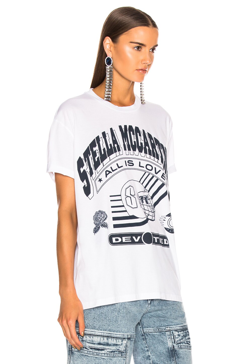 Stella McCartney Sports Graphic Tee in Pure White | FWRD