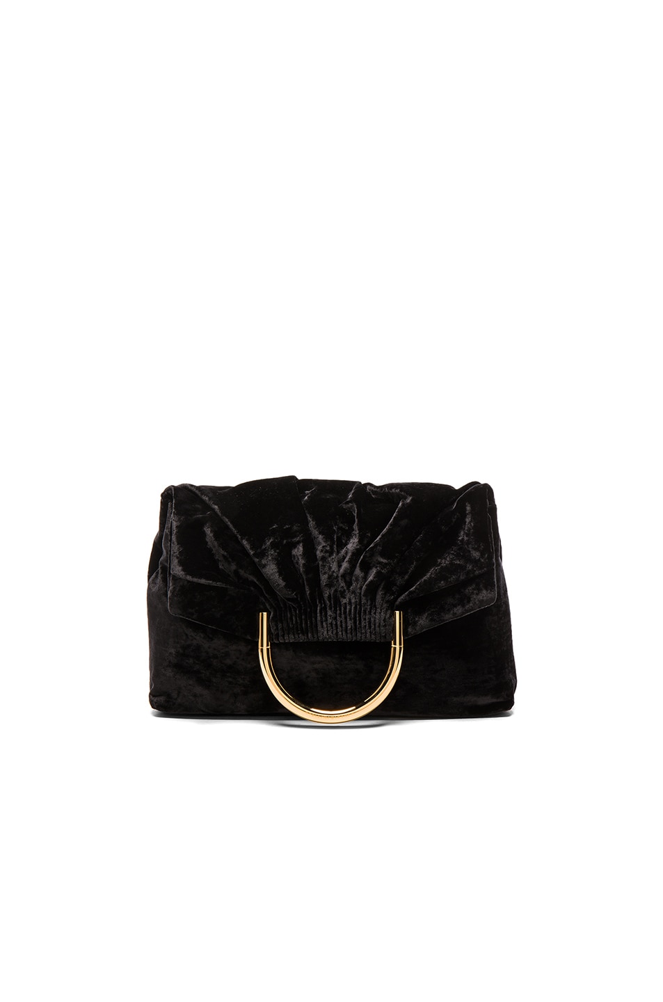 Image 1 of Stella McCartney Velvet Shoulder Bag in Black