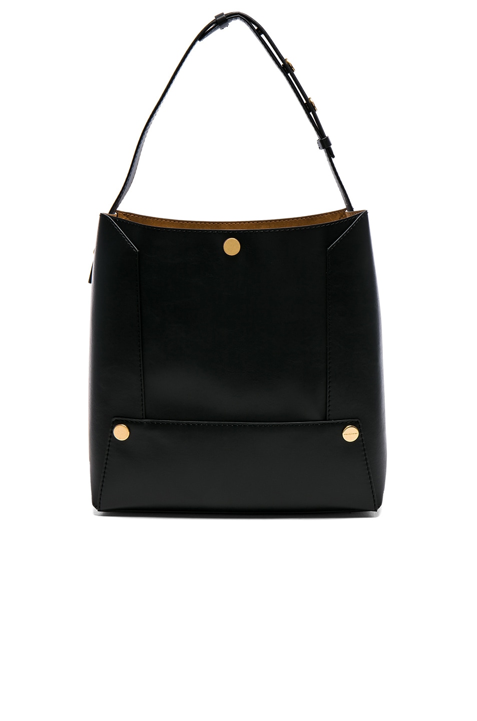 Image 1 of Stella McCartney Textured Eco Alter Nappa Bucket Bag in Black