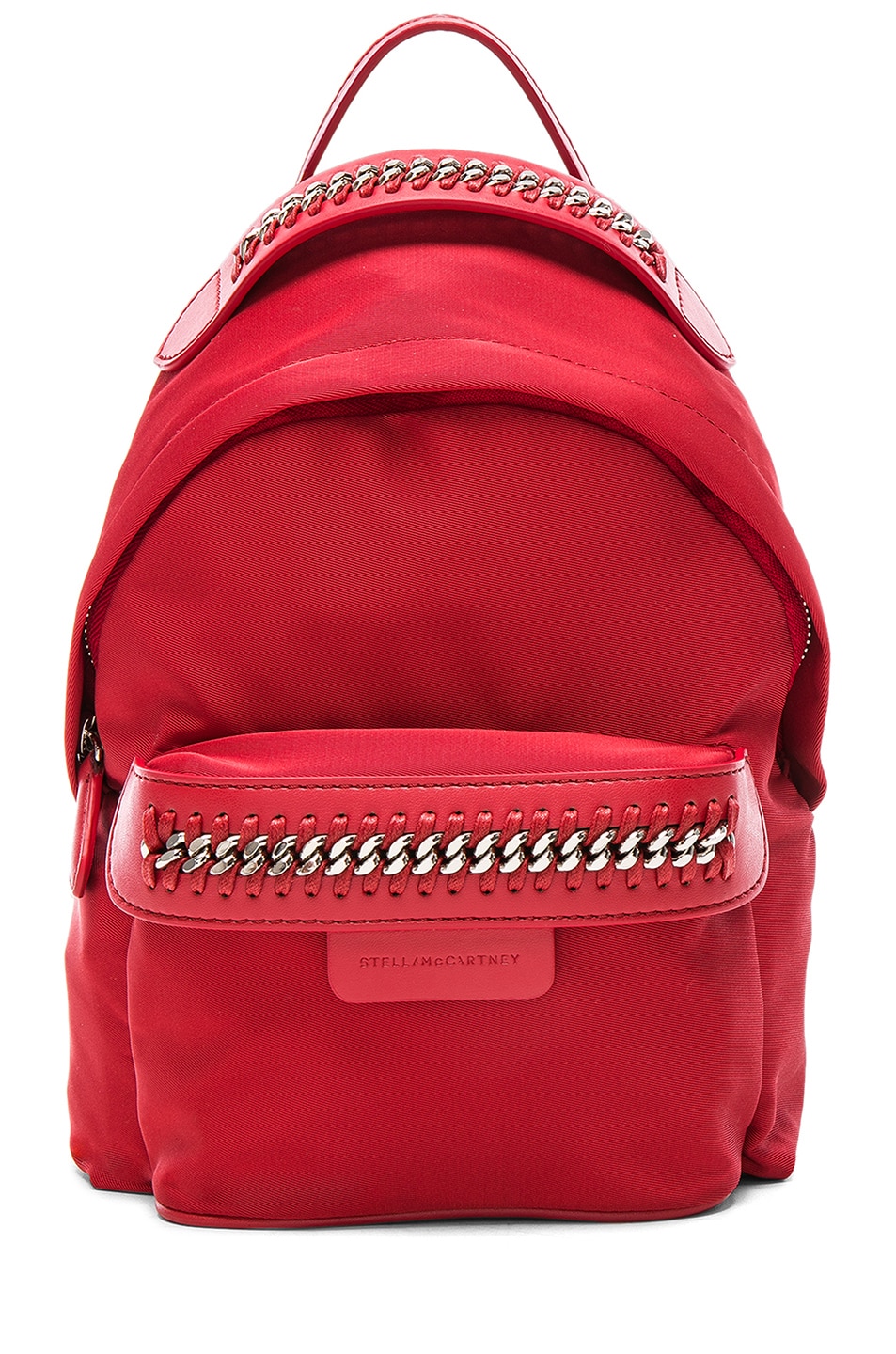 Image 1 of Stella McCartney Falabella Go Eco Nylon Mini Backpack in Lipstick