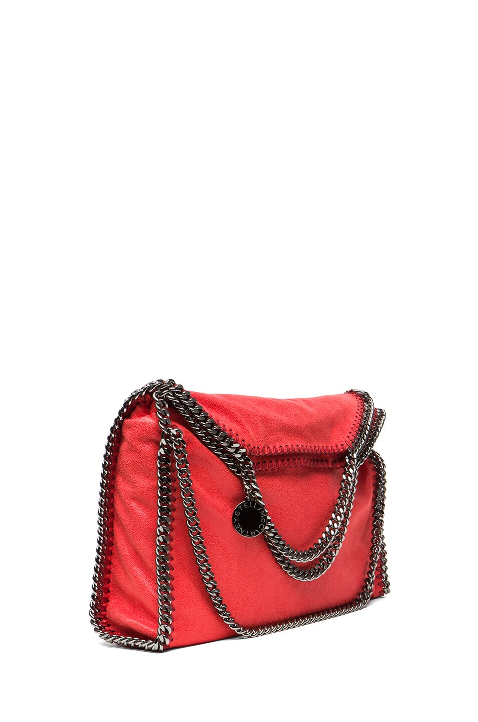 Image 1 of Stella McCartney Small Falabella Fold Over Tote in Amaryllis