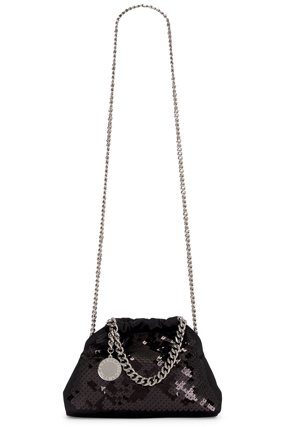 Stella McCartney Falabella Pixel Snake Sequins Embroidery Mini Drawstring Bag