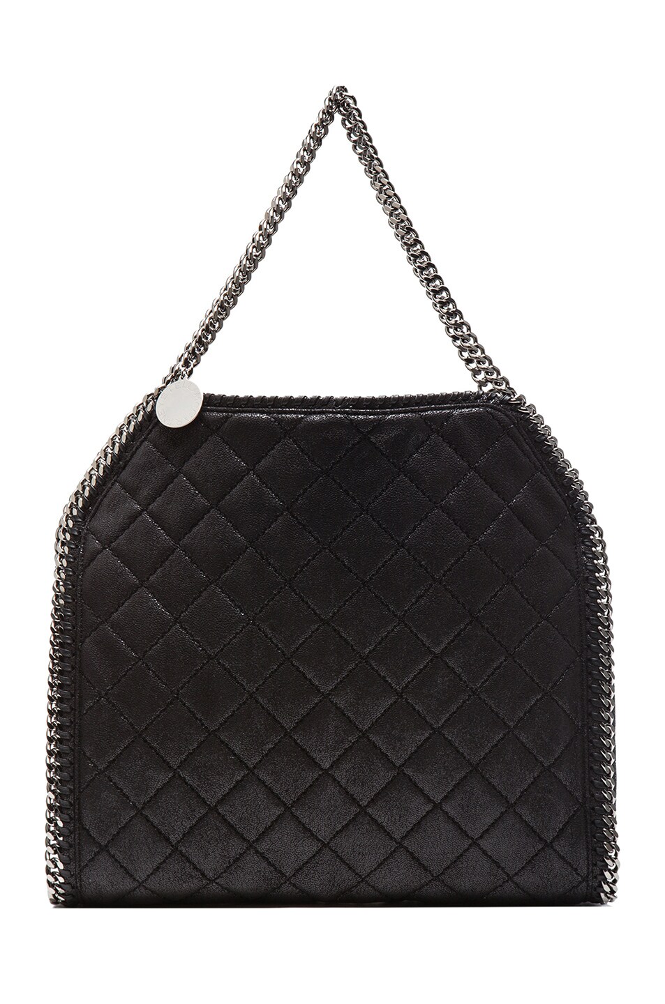 Image 1 of Stella McCartney Small Falabella Quilted Tote in Black
